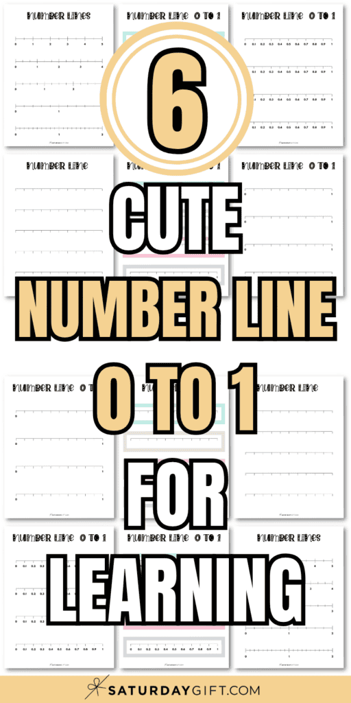 6 Cute Number Line 0 to 1 for Learning | SaturdayGift