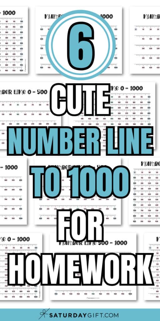 6 Cute Number Line to 1000 For Homework | SaturdayGift