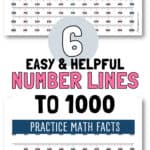 6 Easy & Helpful Number Lines to 1000 - Practice Math Facts | SaturdayGift