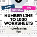 6 Easy Printable & Free Number Line to 1000 Worksheets - Make Learning Fun | SaturdayGift