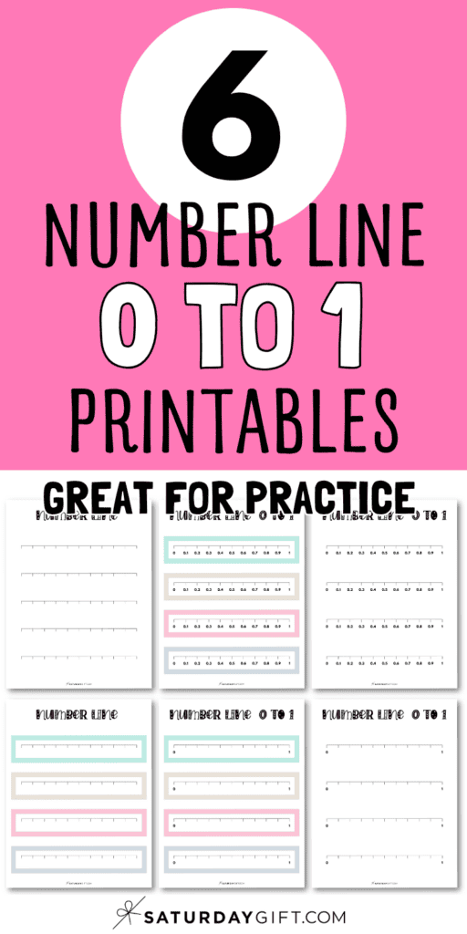 6 Number Line 0 to 1 Printables - Great for Practice | SaturdayGift