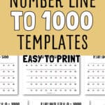 6 Number Line to 1000 Templates - Easy to Print | SaturdayGift