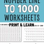 6 Number Line to 1000 Worksheets - Print & Learn | SaturdayGift