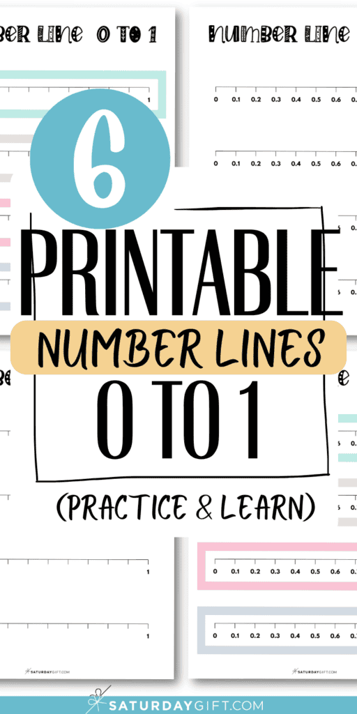 6 Printable Number Lines 0 to 1 - Practice & Learn | SaturdayGift