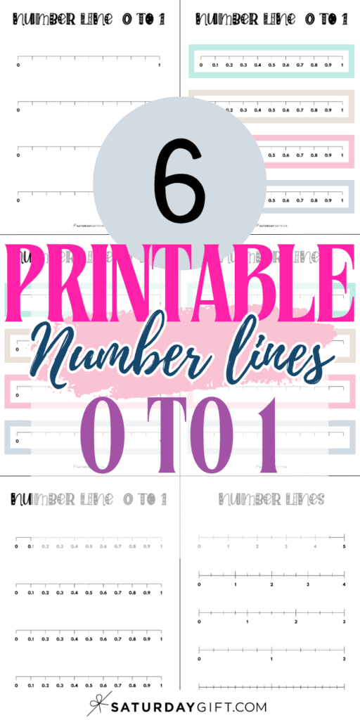 6 Printable Number Lines 0 to 1 | SaturdayGift