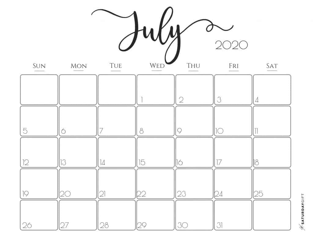Elegant 2020 Calendar Free Printables | SaturdayGift Elegant 2020 Calendar Free Printables | SaturdayGift