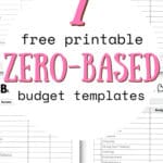 7 Free Printable Zero-Based Budget Templates | SaturdayGift