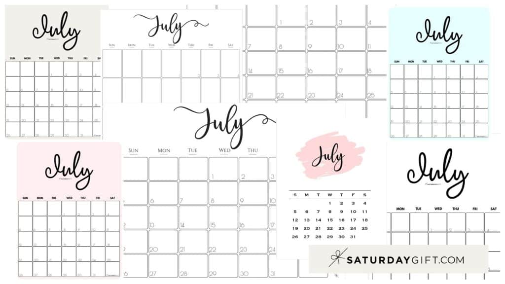 july calendar cute free printable july 2022 calendar designs