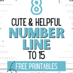 8 Cute & Helpful Number Line to 15 Free Printables - Practice Math Facts | SaturdayGift