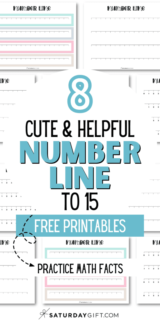 8 Cute & Helpful Number Line to 15 Free Printables - Practice Math Facts | SaturdayGift