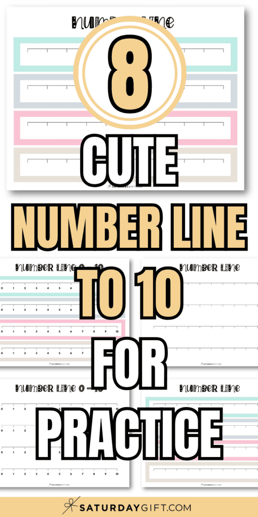 8 Cute Number Line to 10 for Practice | SaturdayGift