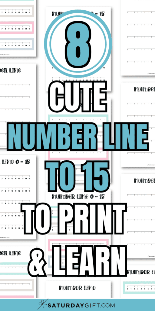 8 Cute Number Line to 15 to Print & Learn | SaturdayGift