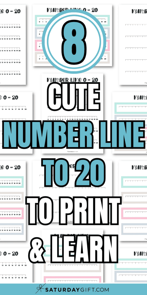8 Cute Number Line to 20 to Print & Learn | SaturdayGift