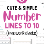 8 Cute & Simple Number Lines to 10 - Free Worksheets | SaturdayGift
