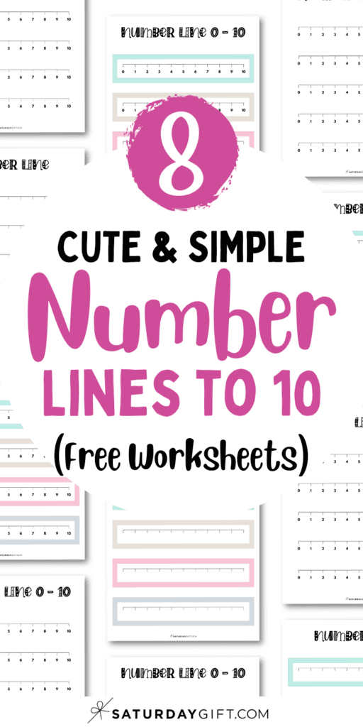 8 Cute & Simple Number Lines to 10 - Free Worksheets | SaturdayGift