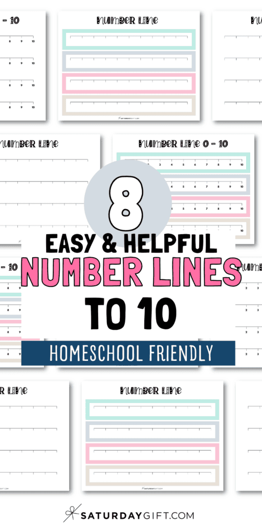 8 Easy & Helpful Number Lines to 10 - Homeschool Ready | SaturdayGift