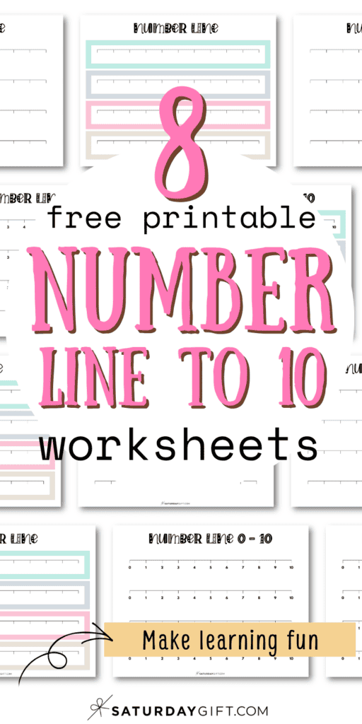 8 Free Printable Number Line to 10 Worksheets - Make Learning Fun | SaturdayGift