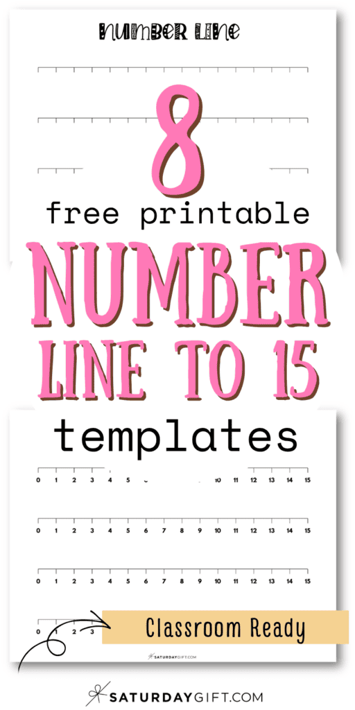 8 Free Printable Number Line to 15 Templates - Classroom Ready | SaturdayGift