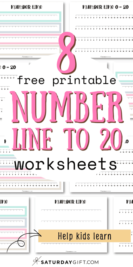 8 Free Printable Number Line to 20 Worksheets - Help Kids Learn | SaturdayGift