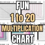 8 Fun 1-20 Multiplication Chart Templates | SaturdayGift