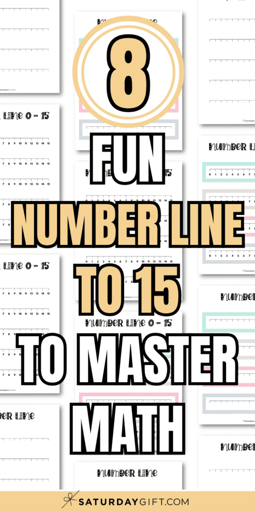 8 Fun Number Line to 15 - To Master Math | SaturdayGift