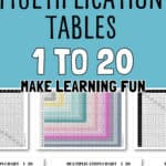 8 Multiplication Tables 1 to 20 - Make Learning Fun | SaturdayGift
