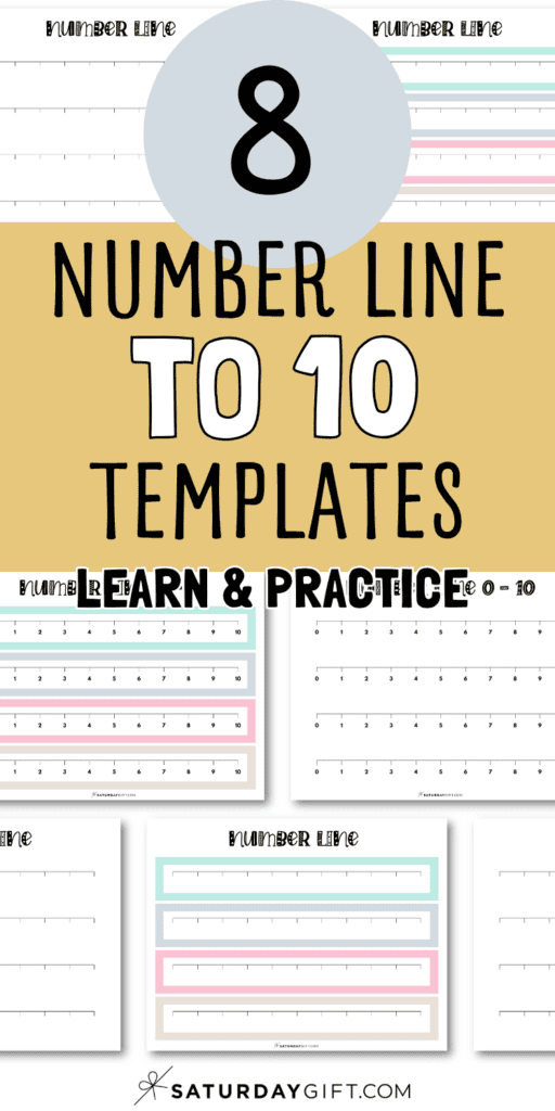 8 Number Line to 10 Templates - Learn & Practice | SaturdayGift