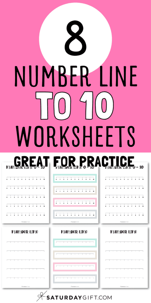 8 Number Line to 10 Worksheets - Great for Practice | SaturdayGift