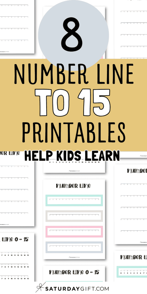 8 Number Line to 15 Printab|es - Help Kids Learn | SaturdayGift