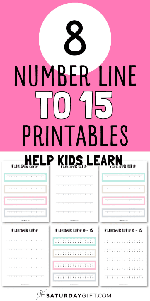 8 Number Line to 15 Printables - Helo Kids Learn | SaturdayGift