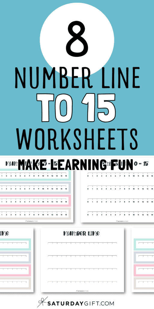 8 Number Line to 15 Worksheets - Make Learning Fun | SaturdayGift
