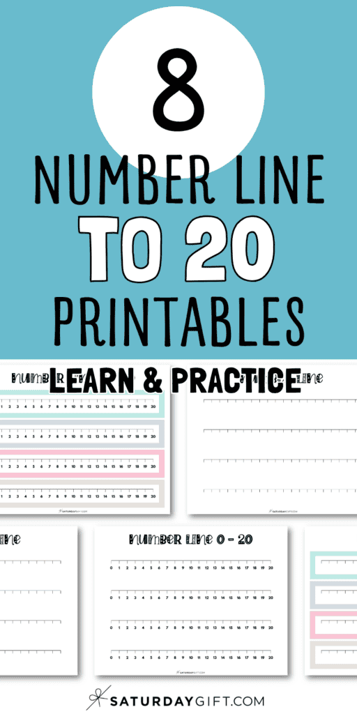 8 Number Line to 20 Printables - Learn & Practice | SaturdayGift