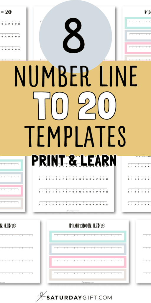 8 Number Line to 20 Templates - Print & Learn | SaturdayGift