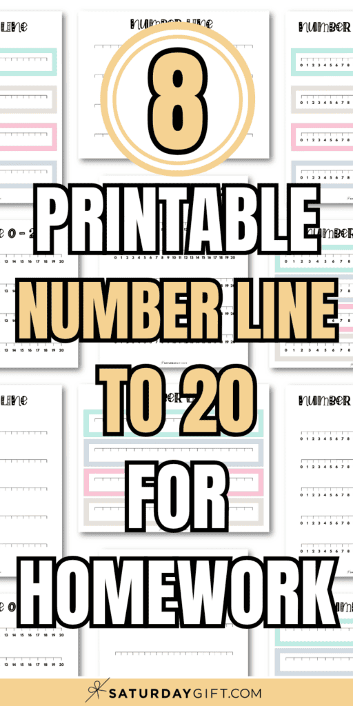 8 Printable Number Line to 20 for Homework | SaturdayGift