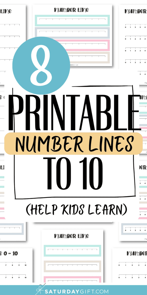 8 Printable Number Lines to 10 - Help Kids Learn | SaturdayGift