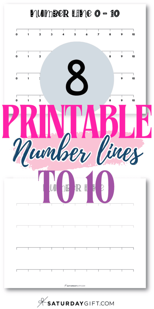 8 Printable Number Lines to 10 | SaturdayGift