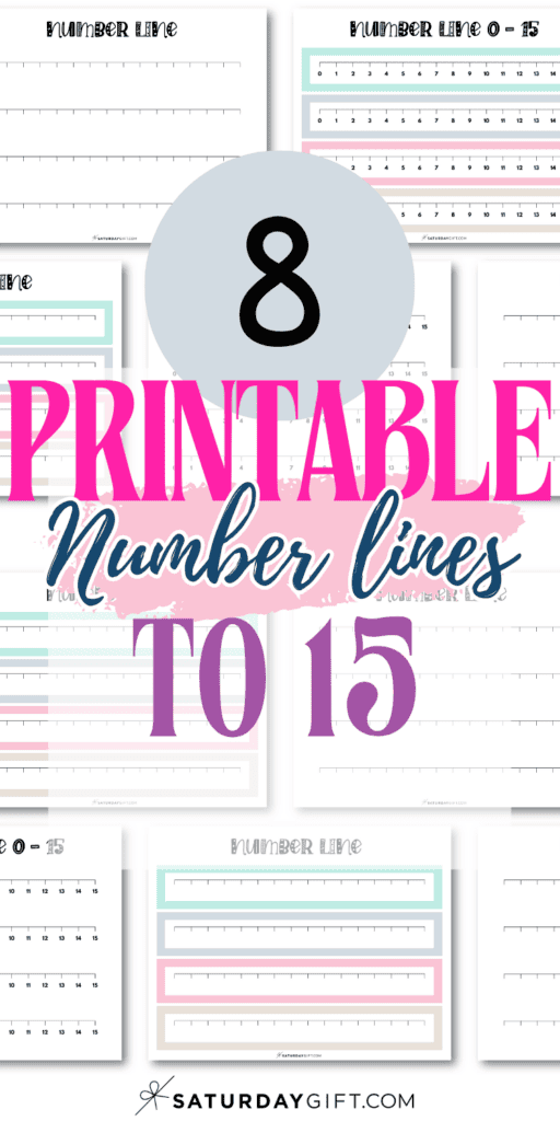 8 Printable Number Lines to 15 | SaturdayGift