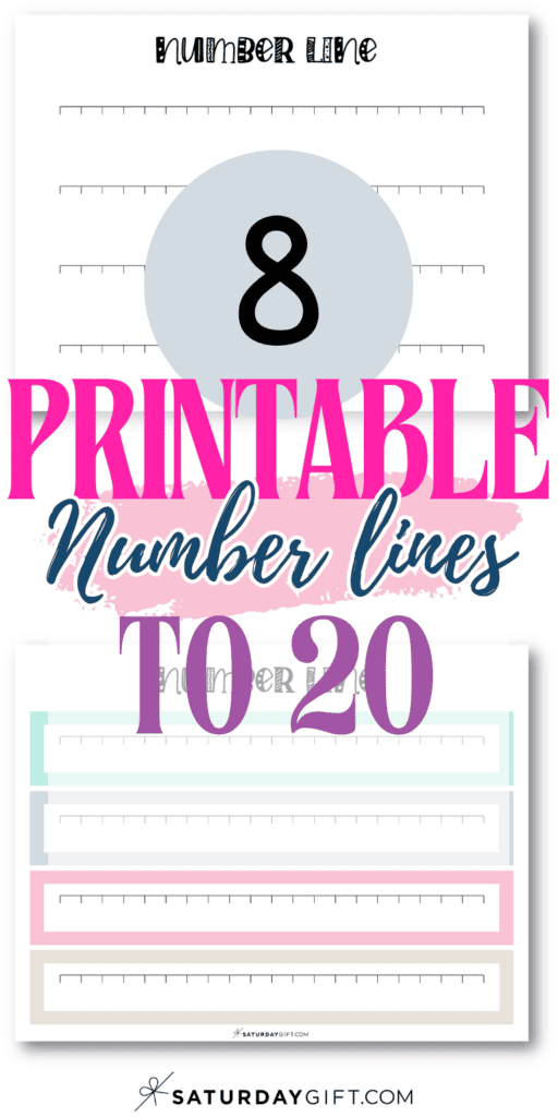 8 Printable Number Lines to 20 | SaturdayGift