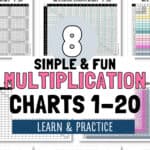 8 Simple & Fun Multiplication Charts 1-20 - Learn & Practice | SaturdayGift