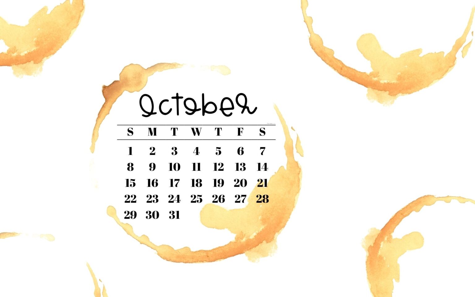 October Desktop Wallpaper - 21 Cute & Free October 2023 Calendar