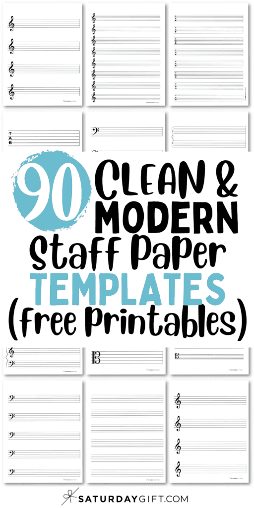 90 Clean and Modern Staff Paper Templates | SaturdayGift