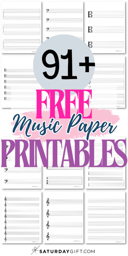 91+ Free Music Paper Printables | SaturdayGift
