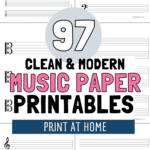 97 Clean and Modern Music Paper Printables | SaturdayGift