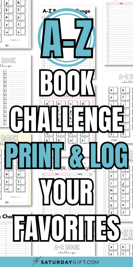 A-Z Book Challenge Print & Log Your Favorites | SaturdayGift