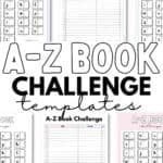 A-Z Book Challenge Template Aesthetic Free Printables | SaturdayGift