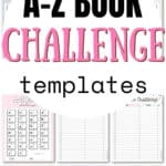 A-Z Book Challenge Templates - Log Your Favorite Books | SaturdayGift