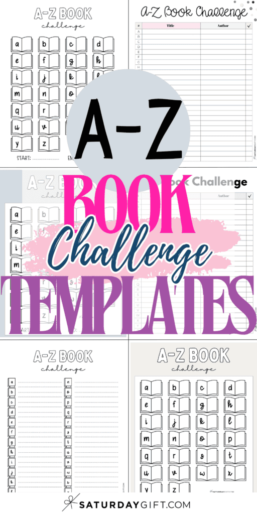 A-Z Book Challenge Templates | SaturdayGift