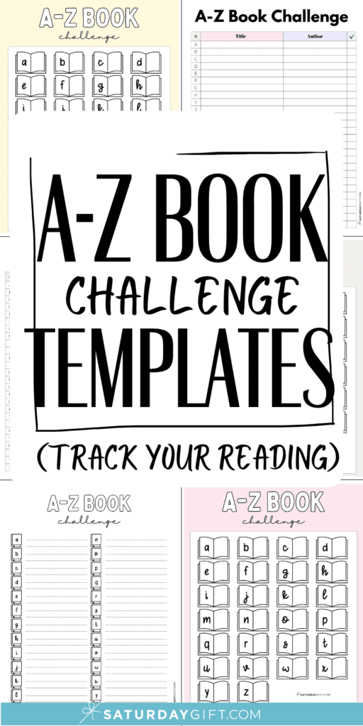 A-Z Book Challenge Templates - Track Your Reading | SaturdayGift