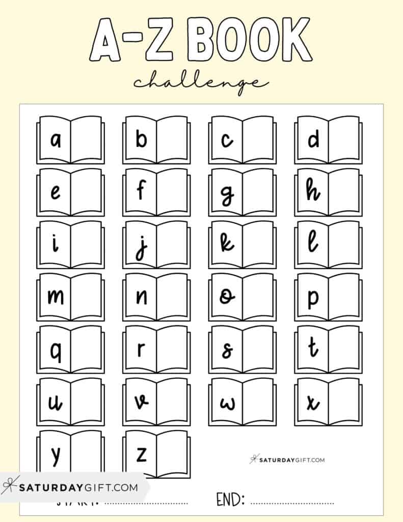A-Z Book Reading Challenge For Kids PDF
