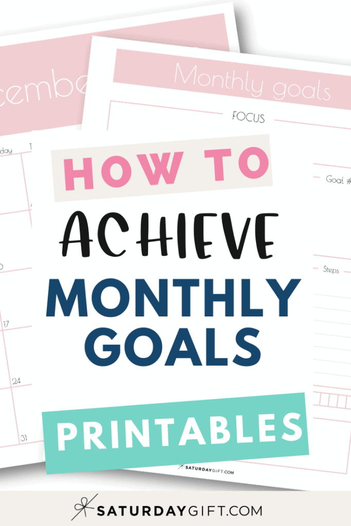 How to achieve your monthly goals Pinterest Image